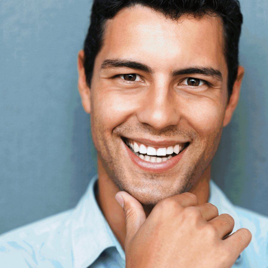 A confident smiling patient