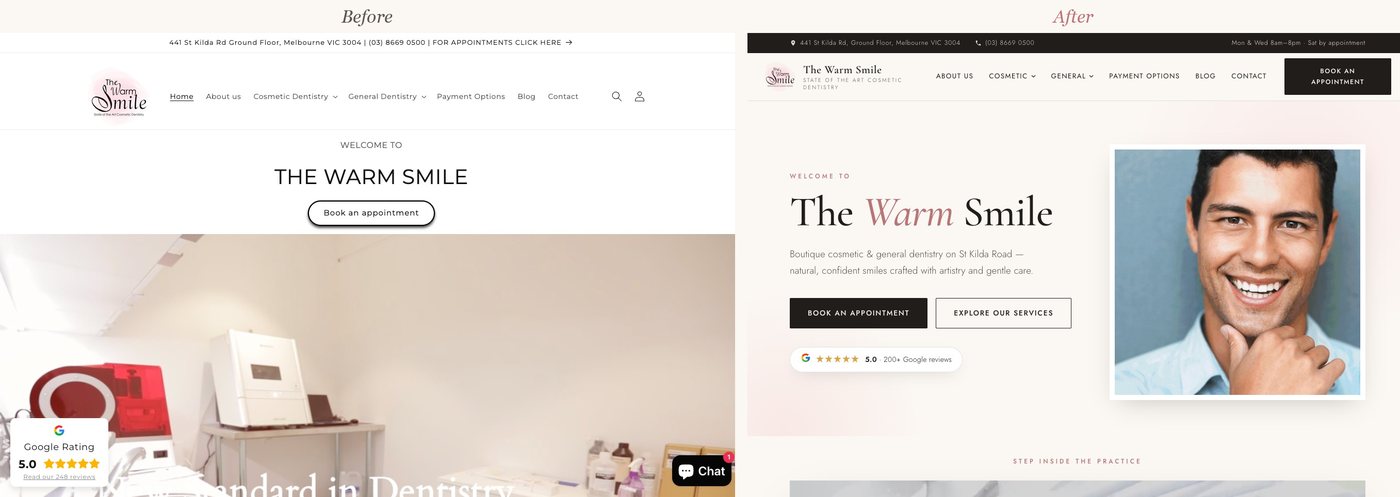 Welcome to our new website - a warmer home for The Warm Smile